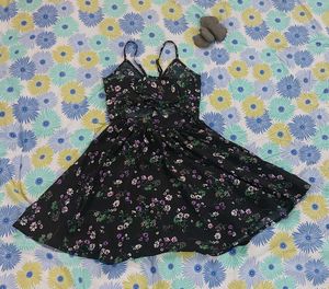 Berrylush Fit &amp; Flare Blackless Mini Dress