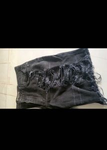 Distressed Denim Shorts