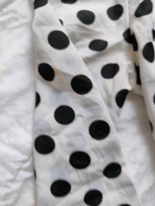 White And Black Polka Dots Playsuit