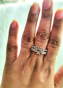 92.5 Beautiful Flower Silver Ring WTH Hallmark