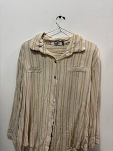 Beige Striped Shirt | Easy Breezy Everyday Look