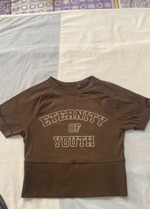 Brown Graphic Tee - Eternity of Youth