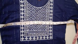 Elegant Blue Embroidered Kurta