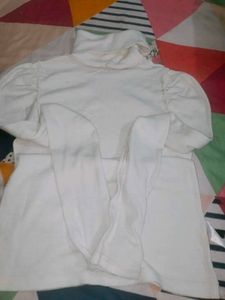White Strechable Line Top