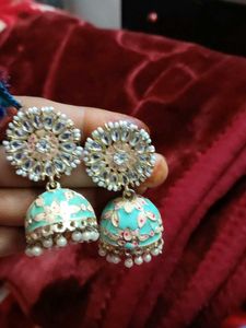 Floral Jhumka Earrings