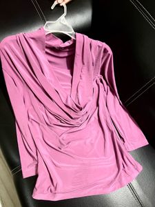 Pink Draped Top y2k