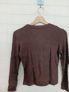 Brown Long Sleeve Top