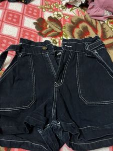 Denim High-Waisted Shorts