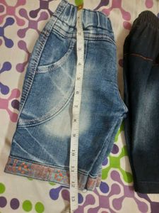 Combo Denim Shorts