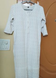 White Embroidery Kurti