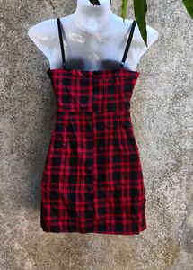 92. Red Plaid Dress