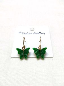 Green Butterfly Earrings