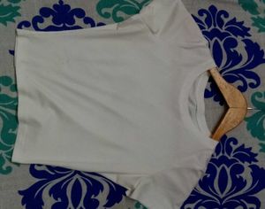 White Skim Fitted  Top Dupe