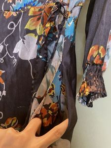 Floral Silk Wrap Dress