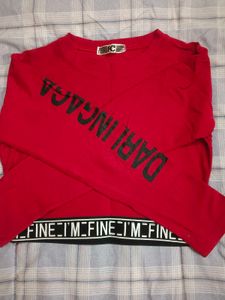 Red Crop Top - Trendy &amp; Stylish