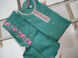 Elegant Green Embroidered Salwar Kameez