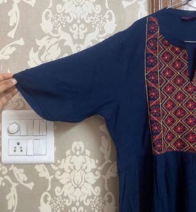 A-line Cotton Anarkali Kurta For Women
