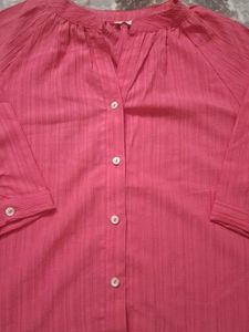 Pink Button-Down Top