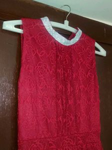 Maroon Colour Elegant Party Dress
