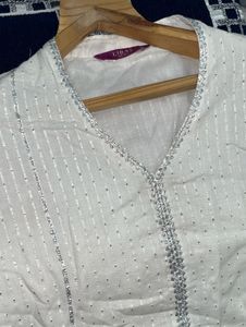 Libas White Kurta- Size S