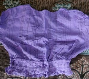 Cute Lavender Crop Top