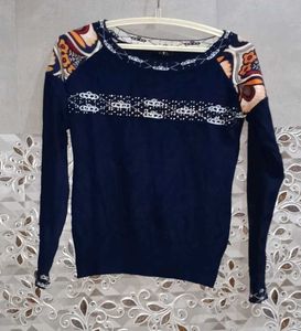 Stylish Navy Blue Sweater