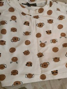 Cute Animal Print Long Sleeve Top