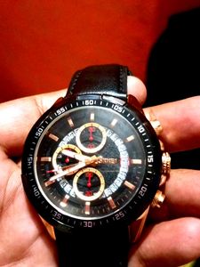 Skmei Watch With Original Leather Strap