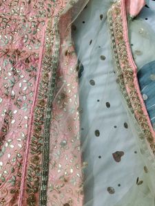 Peach Embroidered Lehenga Choli