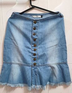 Denim Skirt And Shorts