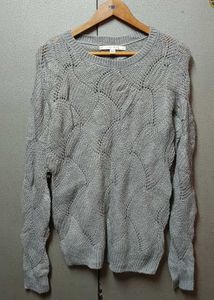Branded Grey Knit Sweater