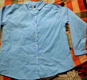 Blue Striped Long Sleeve Shirt