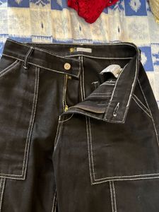 black straight leg cargos from off duty