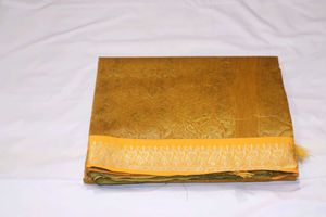 Green &amp; Gold Banarasi Saree