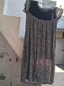 Casual Black & White Dress