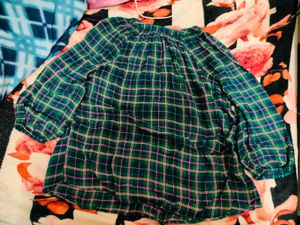 Plaid Top &amp; Pants Set