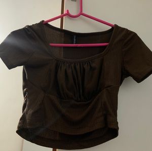Brown Crop Top Size-Small