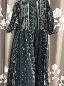 Melange Black Printed Kurta