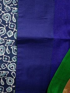 Elegant Blue Saree Kotta Jaali With Blouse Piece