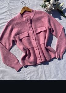 Pink Knit Cardigan