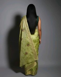 🛍️Good Green Floral Saree⭐⭐⭐⭐⭐