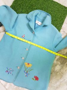 Baby Blue Embroided Coat!