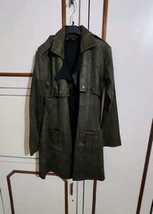 Woowzerz Olive Suede Coat