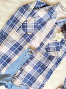 Blue Plaid Shirt