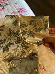 Gold Self Design Blouse