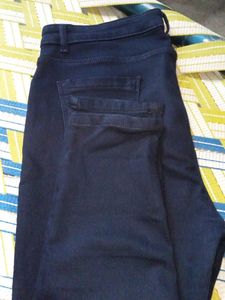 Dark Blue Denim Jeans With Top