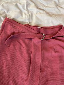 Maroon Culottes with Tie Belt