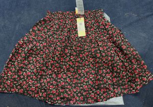 Floral Print Mini Skirt with brand tag