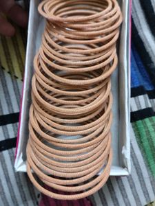 Peach Colour Metal Bangles