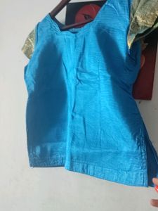 Sky Blue Blouse Nd Gagra